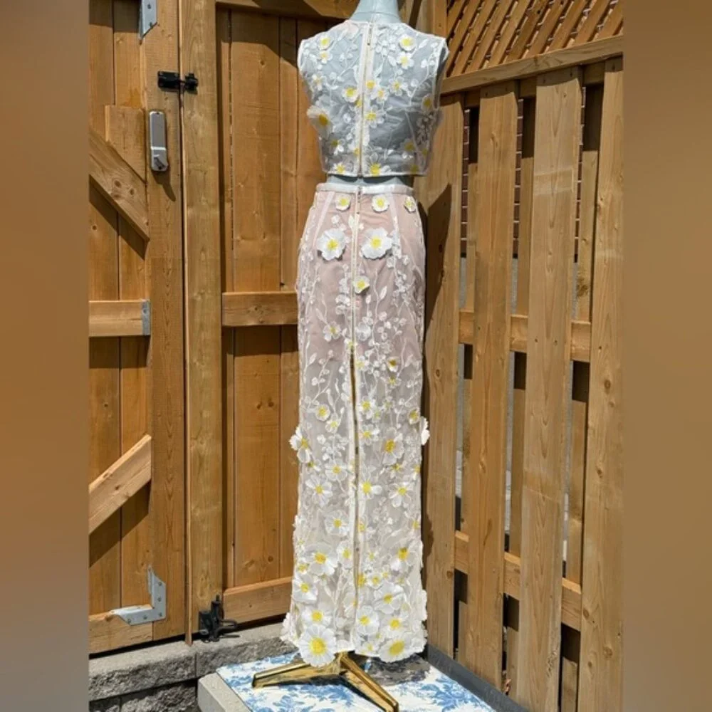 🆕 BRONX & BANCO 🧿 NWOT Jasmine White Multi Two Piece Set, Sz S / US 4 - Picture 8 of 16